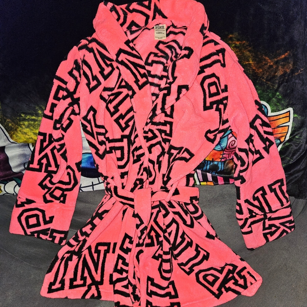 PINK Victoria's Secret Hot Pink Robe